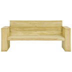 Banco de jardín madera de pino impregnada 179 cm