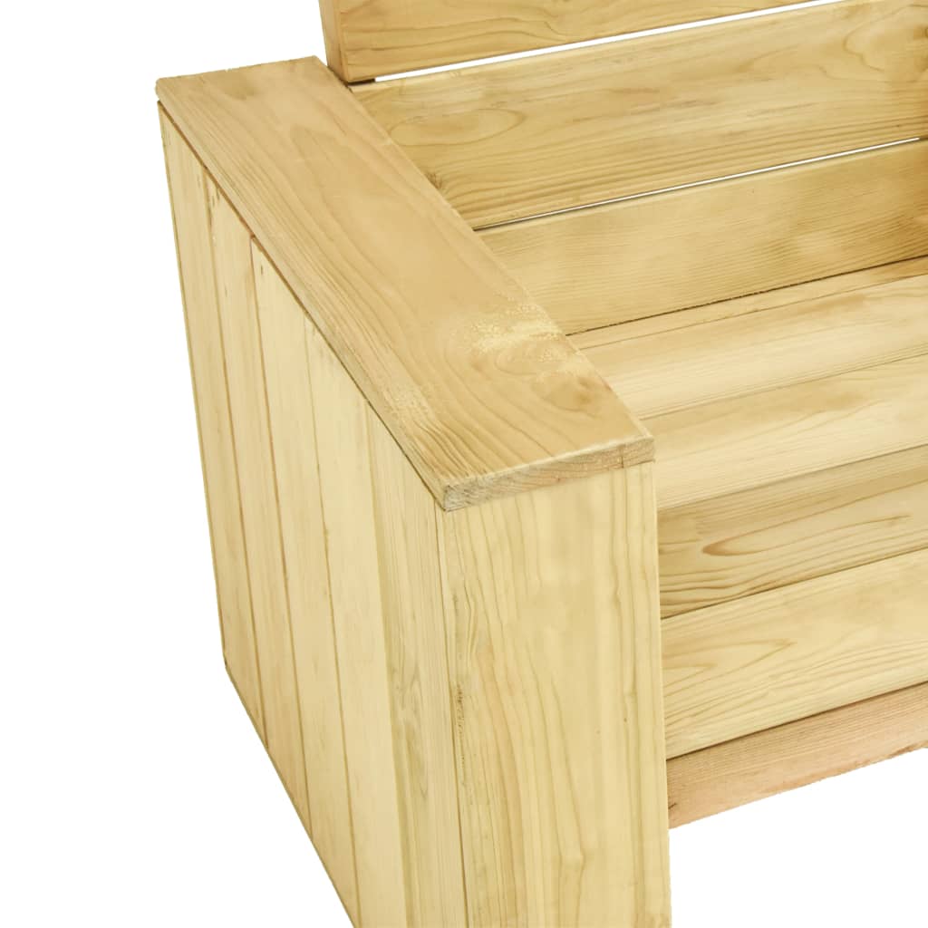 Banco de jardín madera de pino impregnada 179 cm