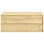 Mesa de jardín de madera de pino impregnada 75x75x31 cm