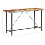 Mesa alta de cocina de madera maciza reciclada 180x70x107 cm