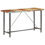 Mesa alta de cocina de madera maciza reciclada 180x70x107 cm