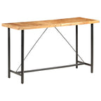 Mesa alta de cocina de madera maciza de acacia 180x70x107 cm