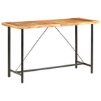 Mesa alta de cocina de madera maciza de acacia 180x70x107 cm