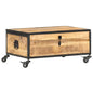 Mesa de centro de madera maciza de mango 70x50x33 cm