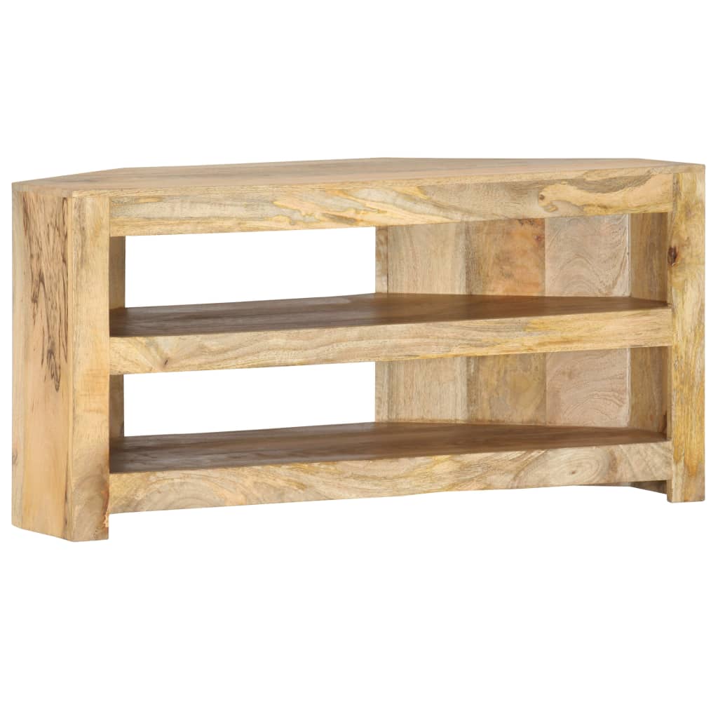Mueble esquinero para TV de madera maciza de mango 90x45x45 cm