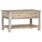 Mesa de centro con 4 cajones madera maciza de mango 90x50x35 cm