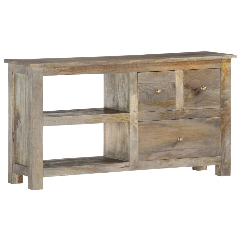Mueble de TV de madera maciza de mango 100x30x55 cm
