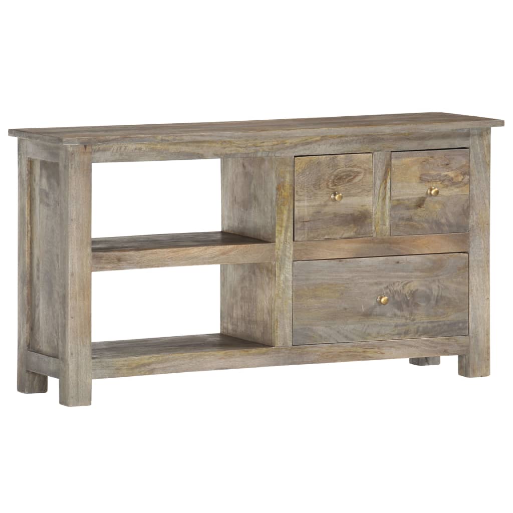 Mueble de TV de madera maciza de mango 100x30x55 cm