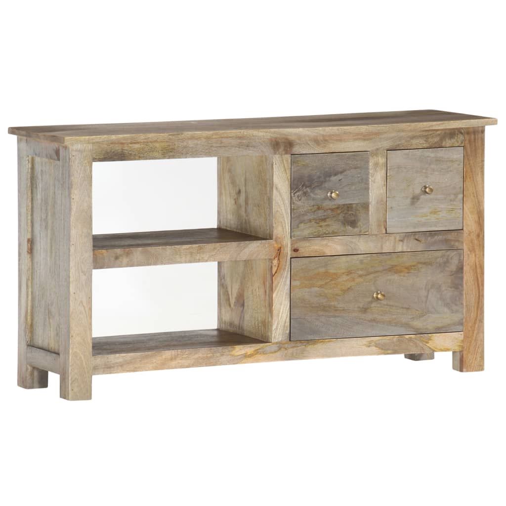 Mueble de TV de madera maciza de mango 100x30x55 cm