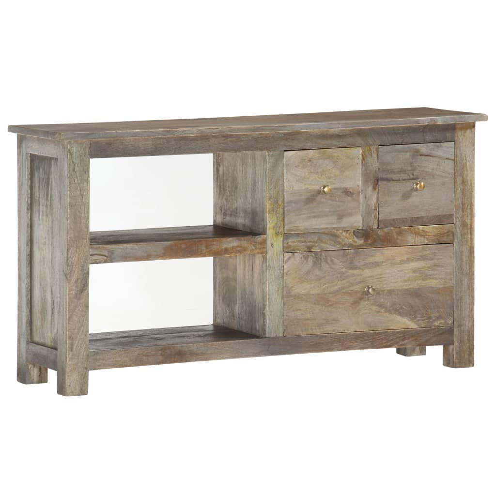 Mueble de TV de madera maciza de mango 100x30x55 cm