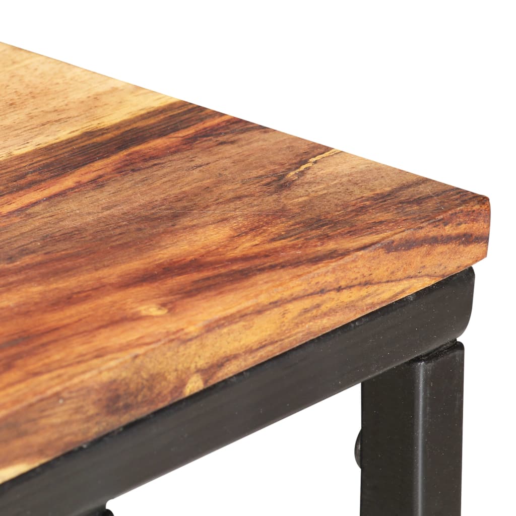 Mesa auxiliar de madera maciza 35x45x65 cm