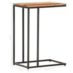 Mesa auxiliar de madera maciza 35x45x65 cm