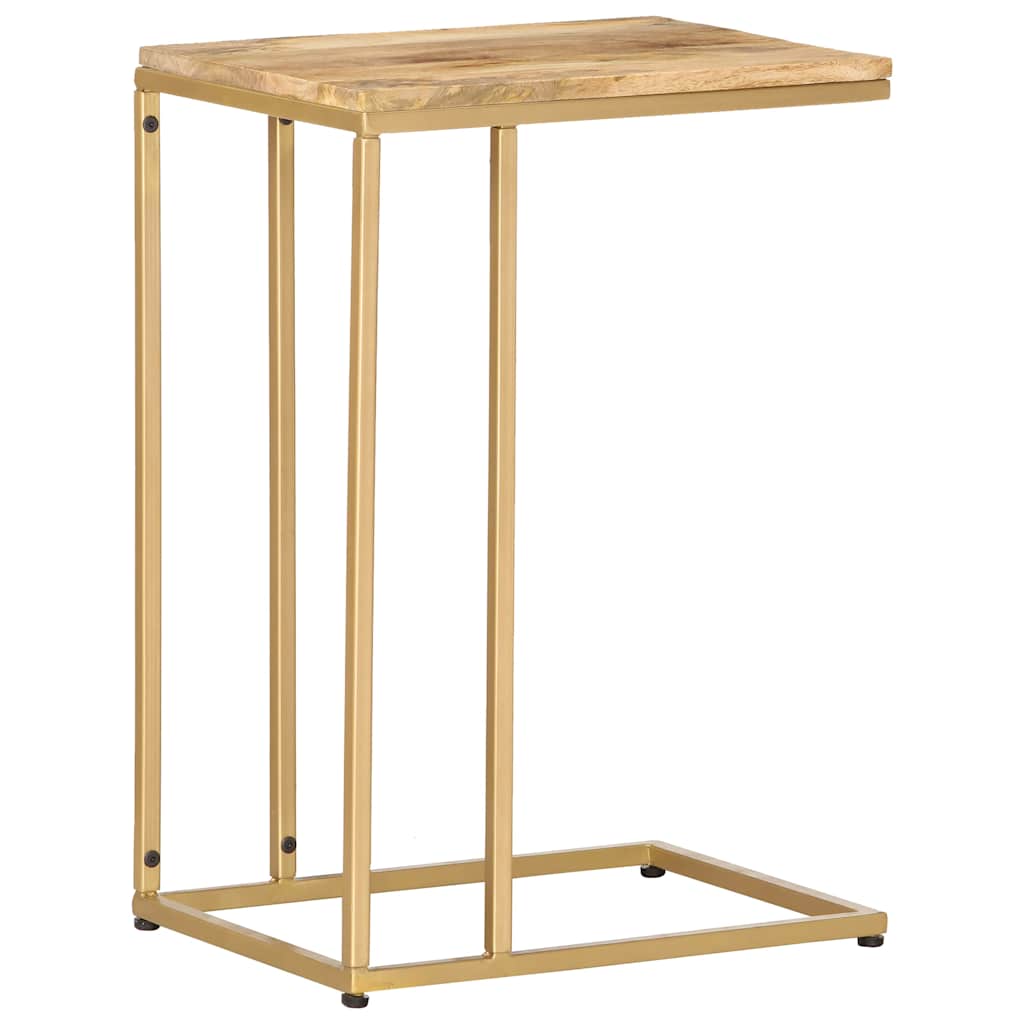 Mesa auxiliar de madera maciza de mango 35x45x65 cm
