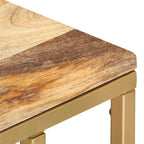 Mesa auxiliar de madera maciza de mango 35x45x65 cm