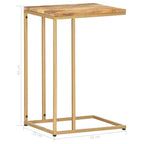 Mesa auxiliar de madera maciza de mango 35x45x65 cm