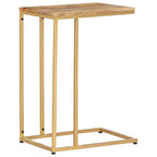 Mesa auxiliar de madera maciza de mango 35x45x65 cm
