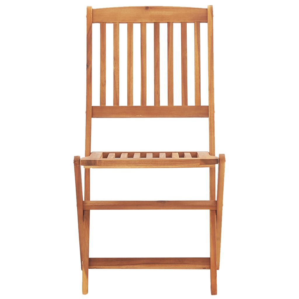 Comedor de jardín plegable 5 piezas de madera maciza de acacia