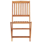 Comedor de jardín plegable 5 piezas de madera maciza de acacia