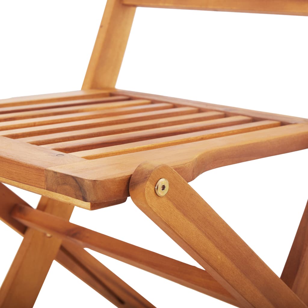Comedor de jardín plegable 5 piezas de madera maciza de acacia