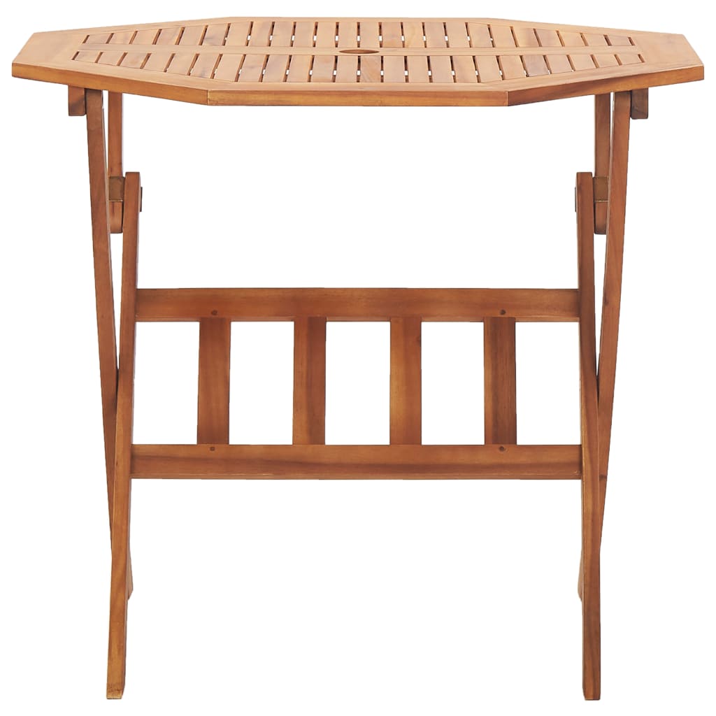 Comedor de jardín plegable 5 piezas de madera maciza de acacia
