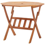 Comedor de jardín plegable 5 piezas de madera maciza de acacia