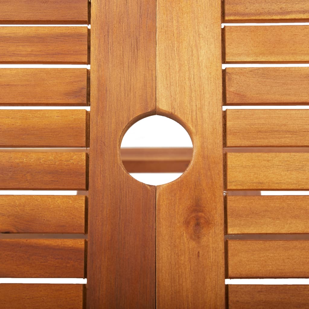 Comedor de jardín plegable 5 piezas de madera maciza de acacia