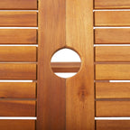 Comedor de jardín plegable 5 piezas de madera maciza de acacia