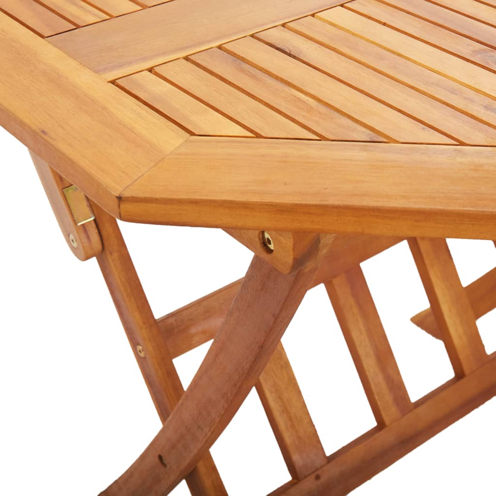 Comedor de jardín plegable 5 piezas de madera maciza de acacia