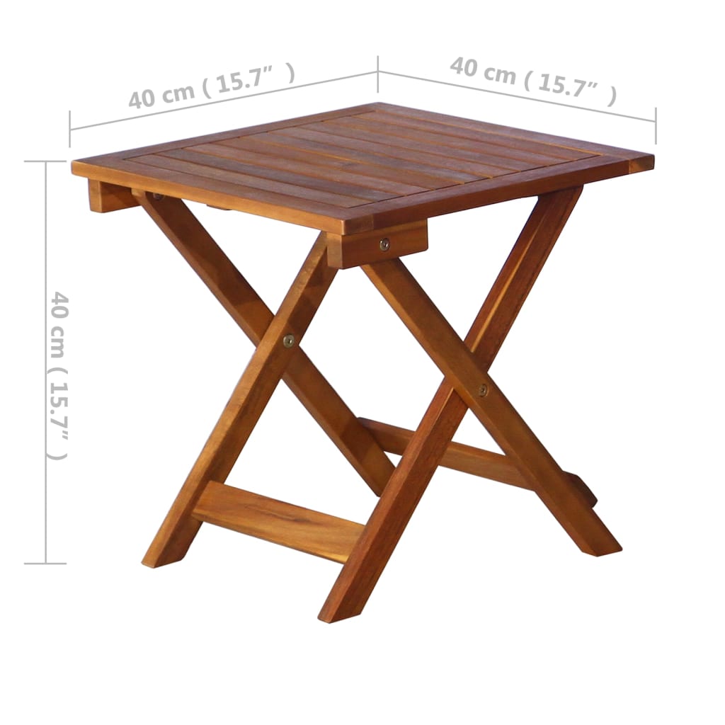 Set de tumbonas con mesita 3 piezas madera maciza de acacia