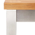 Taburetes de bar 2 uds madera maciza acacia y acero inoxidable