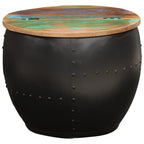 Mesa de centro de madera maciza reciclada 53x43 cm