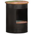 Mesa de centro de madera maciza reciclada 43x55 cm