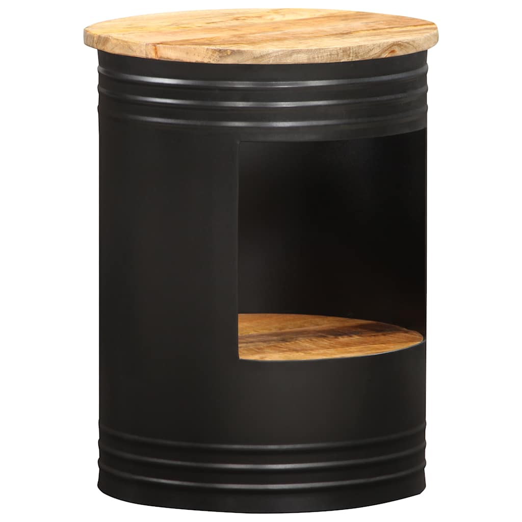 Mesa de centro de madera maciza de mango 43x55 cm