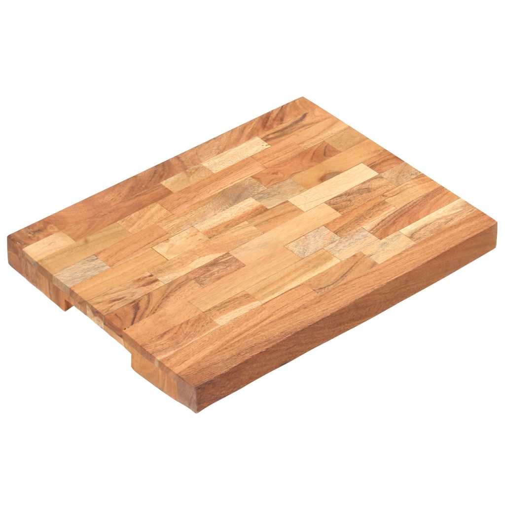 Tabla de cortar de madera maciza de acacia 40x30x4 cm