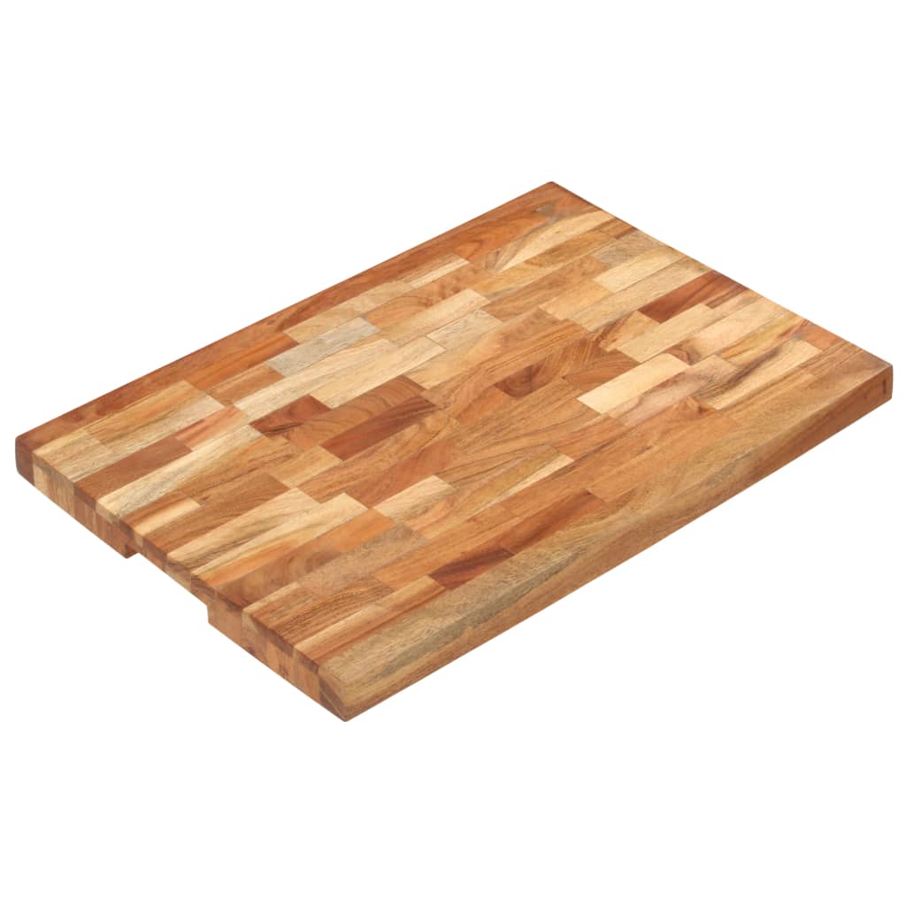 Tabla de cortar de madera maciza de acacia 40x30x4 cm