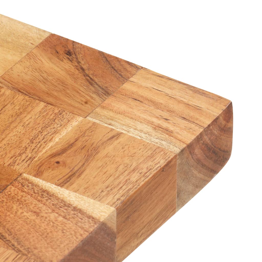 Tabla de cortar de madera maciza de acacia 40x30x3,8 cm