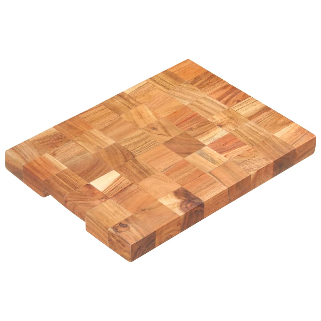 Tabla de cortar de madera maciza de acacia 40x30x3,8 cm