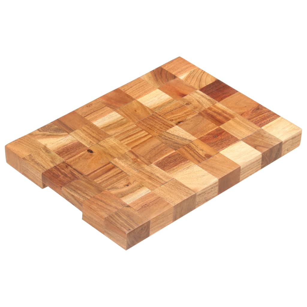 Tabla de cortar de madera maciza de acacia 40x30x3,8 cm
