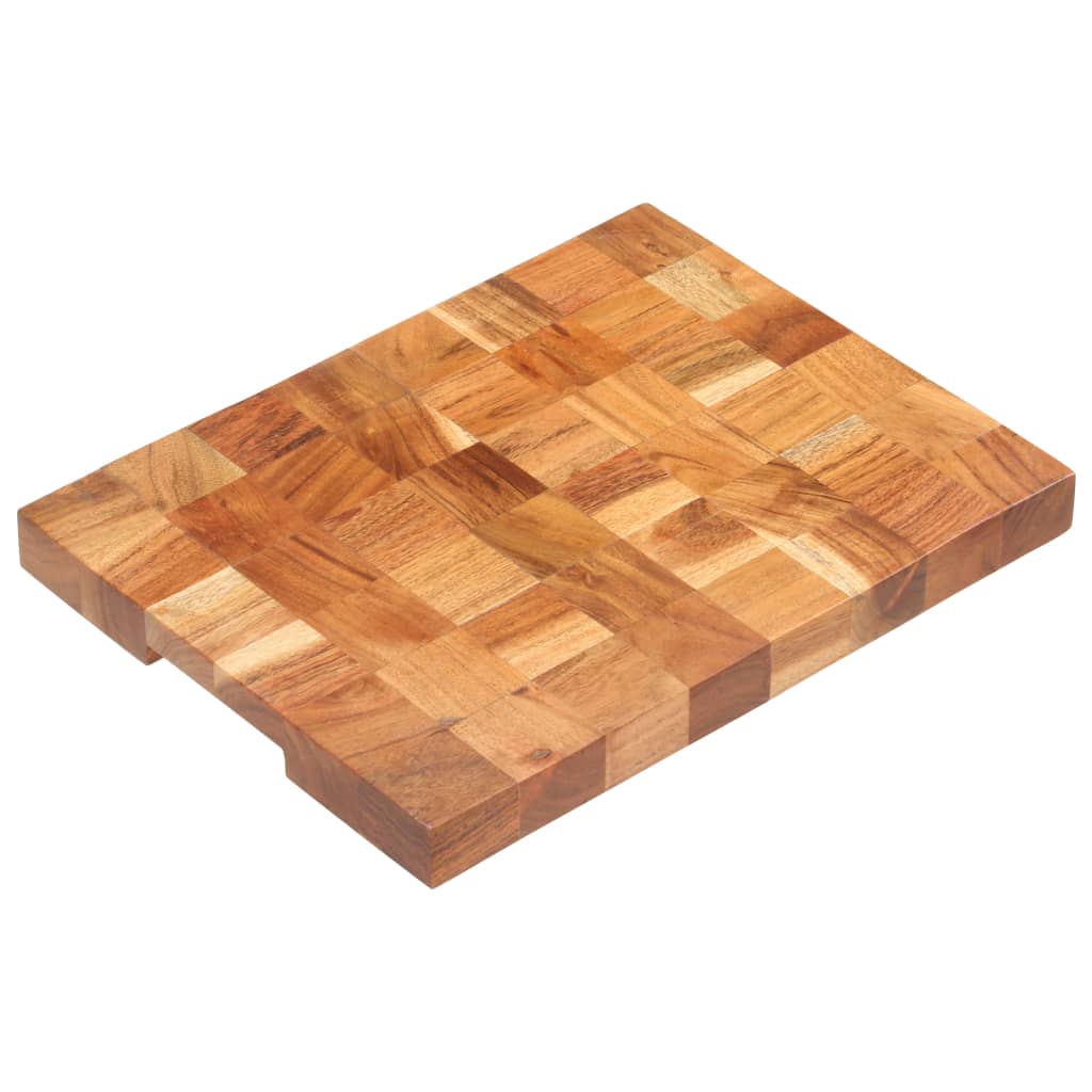 Tabla de cortar de madera maciza de acacia 40x30x3,8 cm