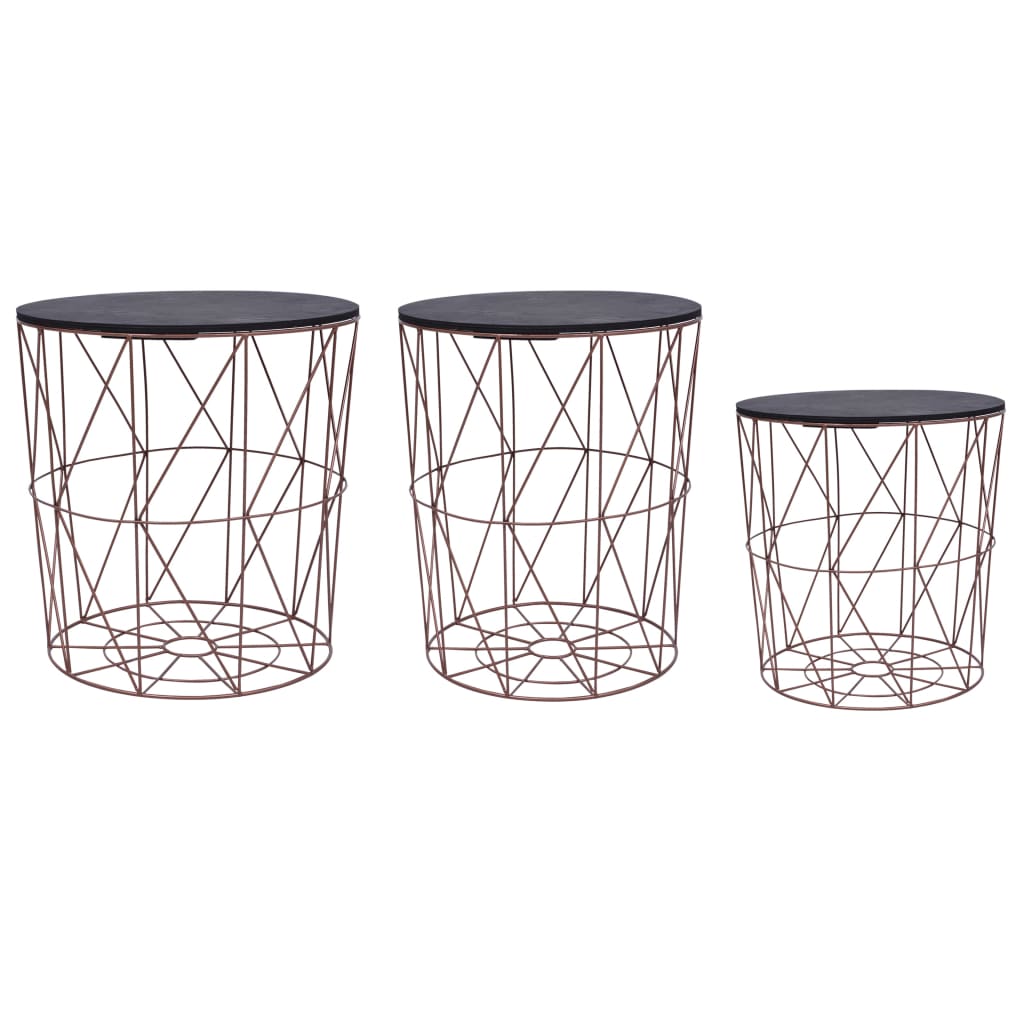 3 white coffee tables