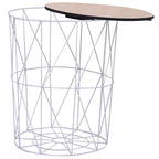 Mesa de centro blanco Ø 47 cm