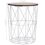 Mesa de centro blanco Ø 47 cm