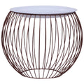 Mesa de centro dorado Ø 40 cm