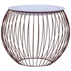 Mesa de centro dorado Ø 40 cm