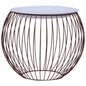 Mesa de centro dourada Ø 40 cm