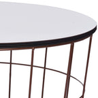 Mesa de centro dorado Ø 40 cm