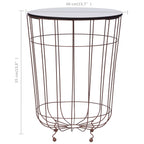 Mesa de centro dorado Ø 40 cm