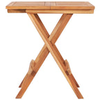 Mesa plegable de bistró de madera maciza de teca 60x60x65 cm