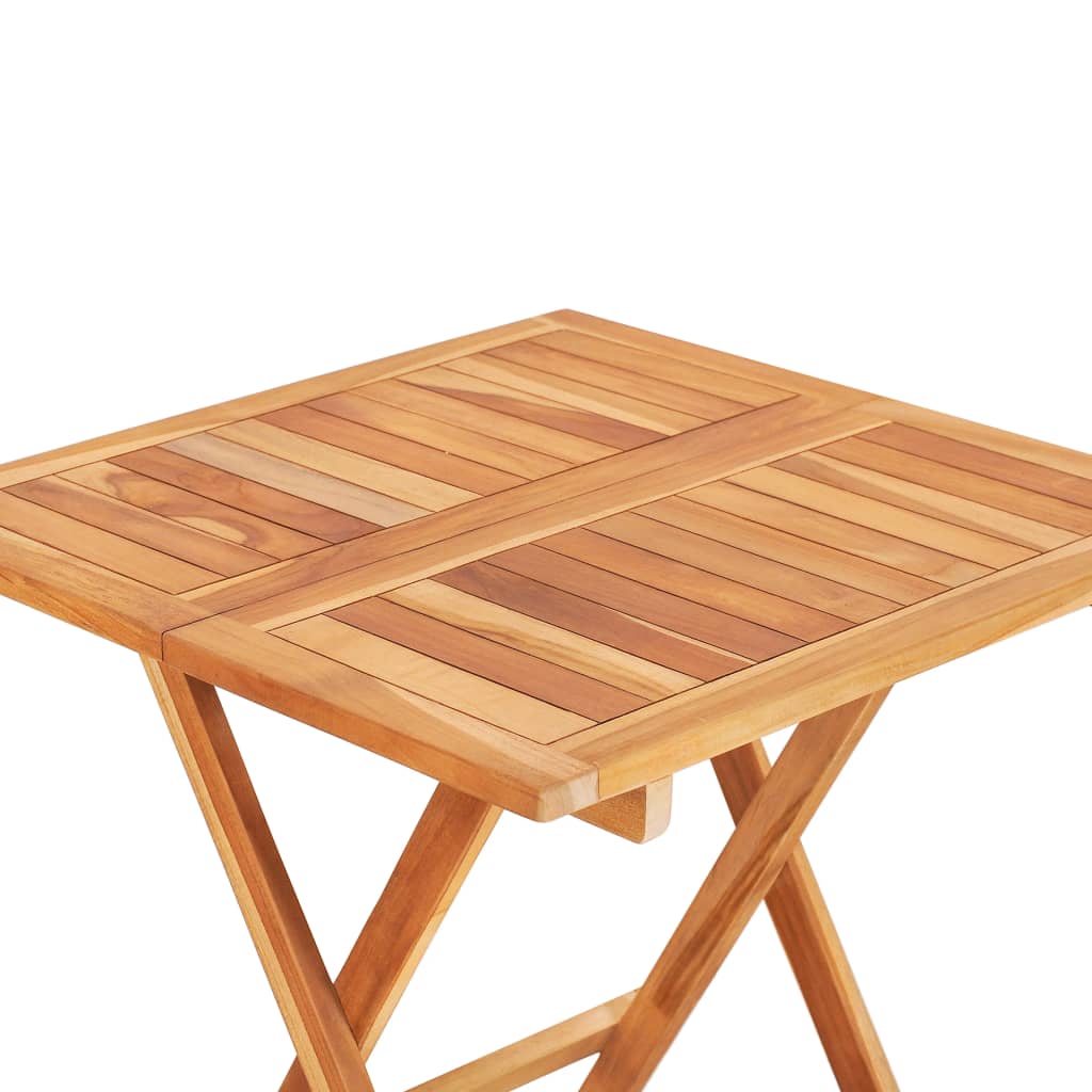 Mesa y sillas de jardín plegables 3 pzas madera maciza de teca