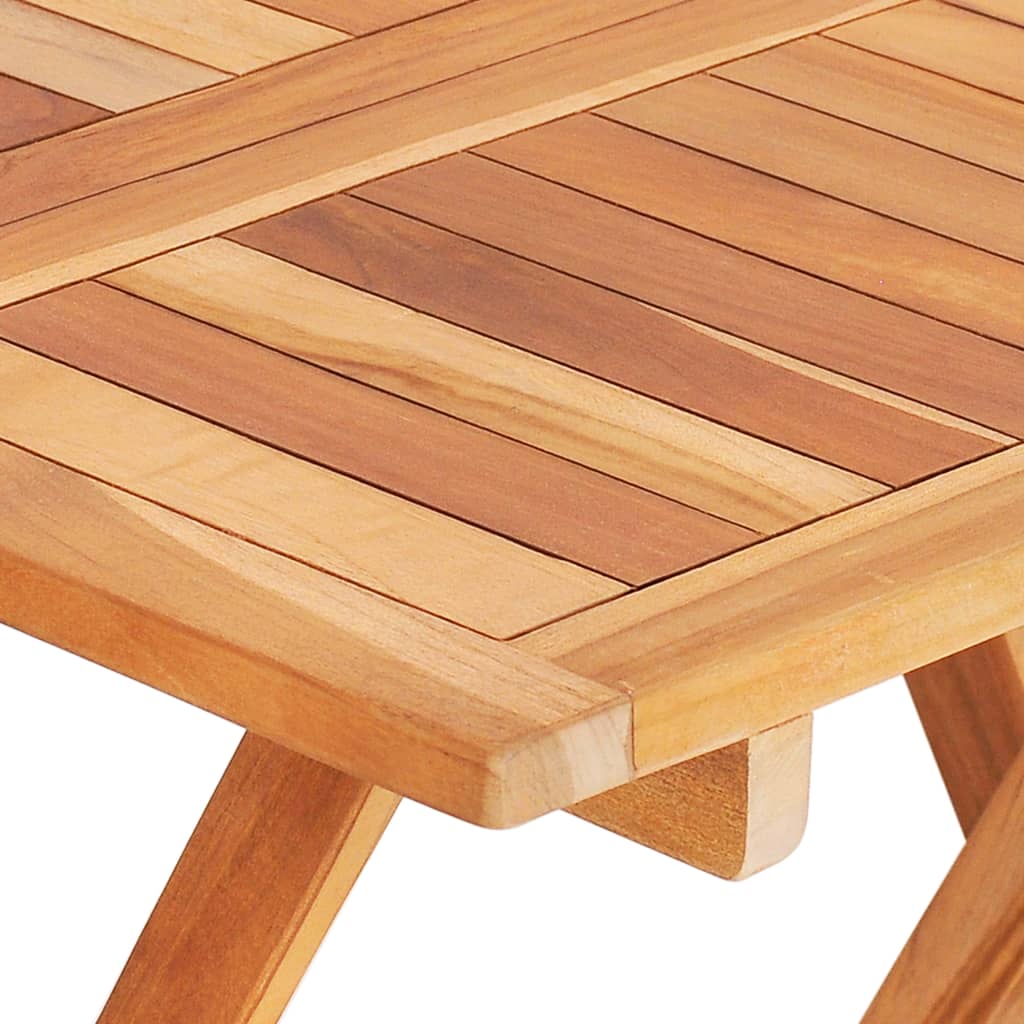 Mesa y sillas de jardín plegables 3 pzas madera maciza de teca